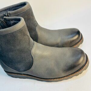 UGG Hendren TL Men's Waterproof Boots Size 11 Gray Leather Shearling Lined